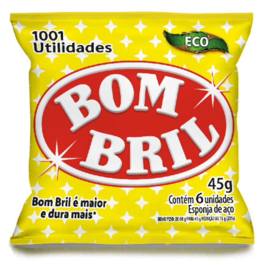 ESPONJA LÃ DE AÇO BOMBRIL COM 6 UNIDADES 45G