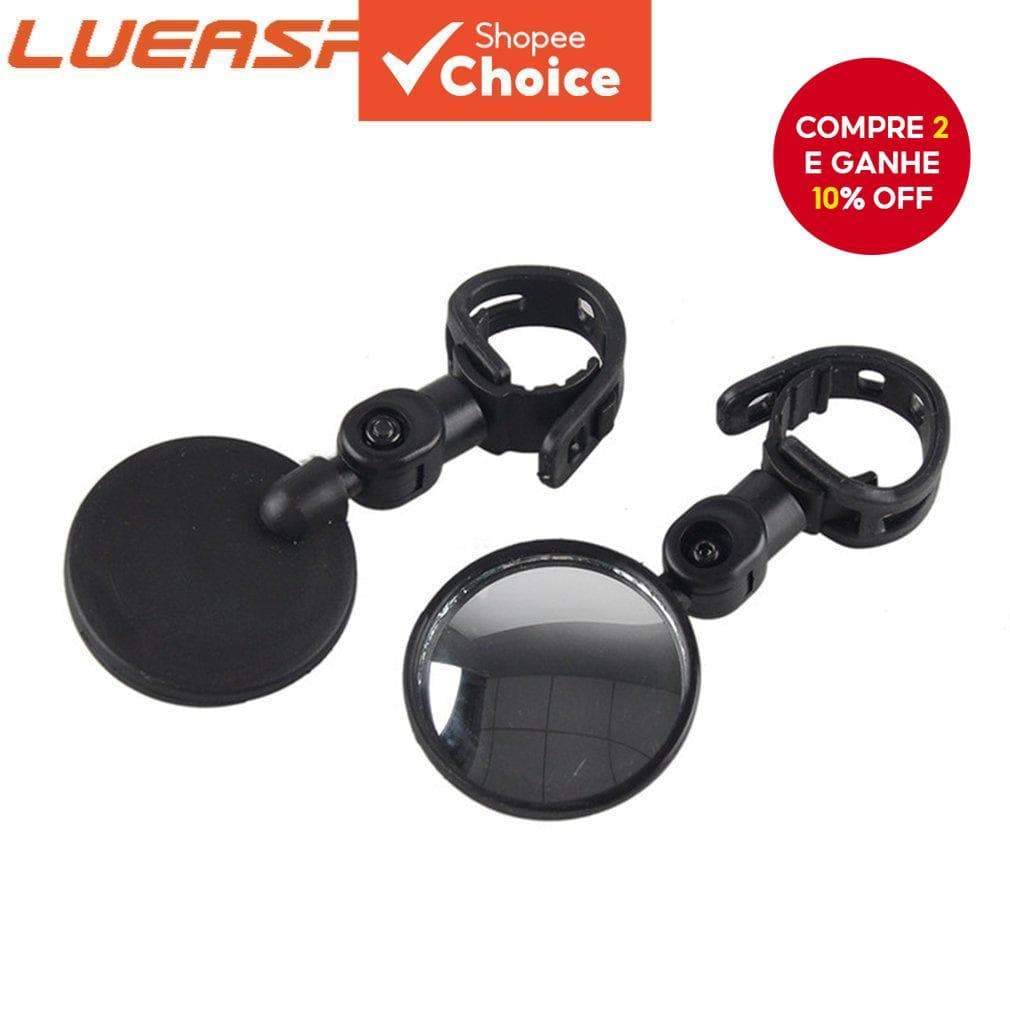 Espelho Retrovisor Convexo Ajustável Universal Grande Angular De Peça Única Para Guiador De Bicicleta