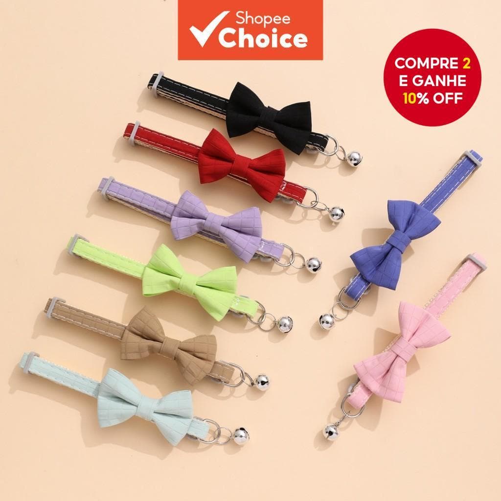 Coleira De Sino De Arco Xadrez Para Gatos , Cães , Ajustável , Anti-Perda , Pequenos Acessórios Animais De Estimação