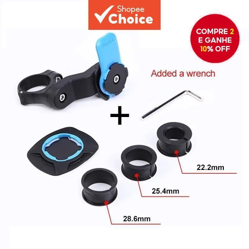 Novo Suporte de Guidão Quad Lock para Motocicleta - Compatível com Kit de Suporte para Telefone de Motocicleta, Inclui 3