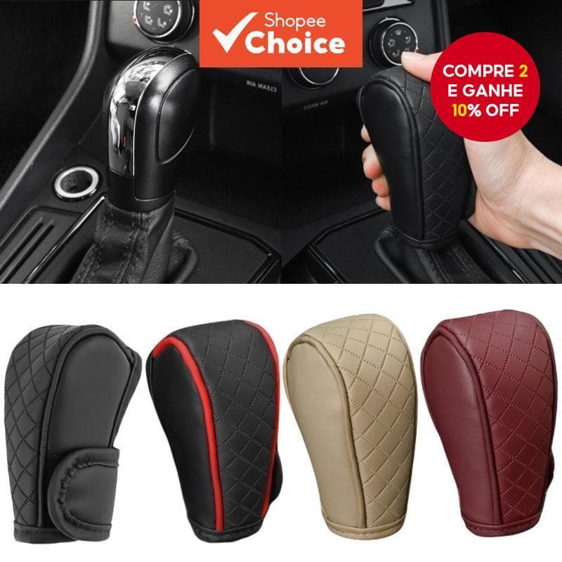 1 Pçs Universal Carro Shift Lidar Com Capa De Couro Do Plutônio Antiderrapante Botão De Mudança Protetor Para Acessórios