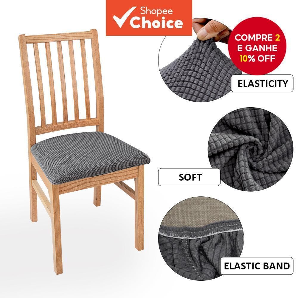 Capa Para Cadeira De Jantar Em Veludo De Milho-Elástica Decoração De Casa