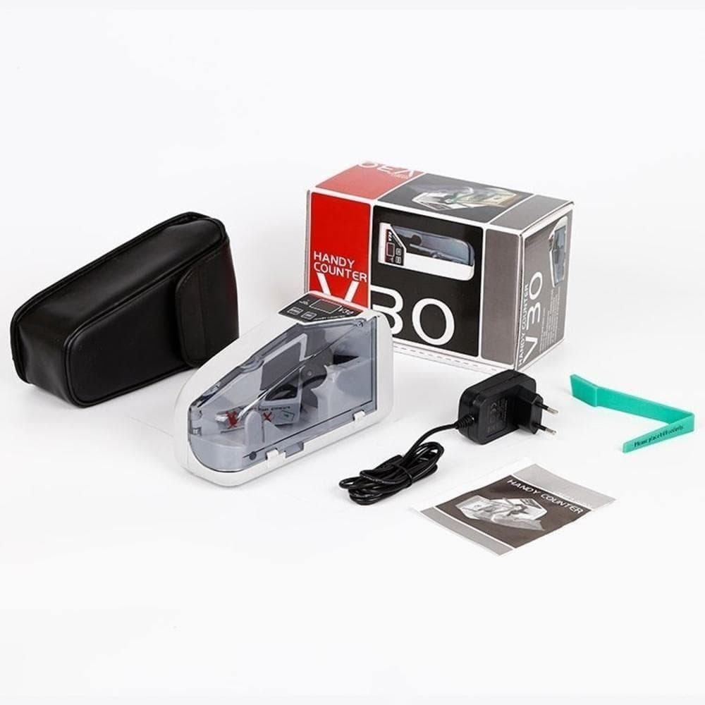 CONTADOR CEDULAS MAQUINA CONTAR DINHEIRO PORTATIL NOTAS EURO REAL DOLAR MINI PROFISSIONAL