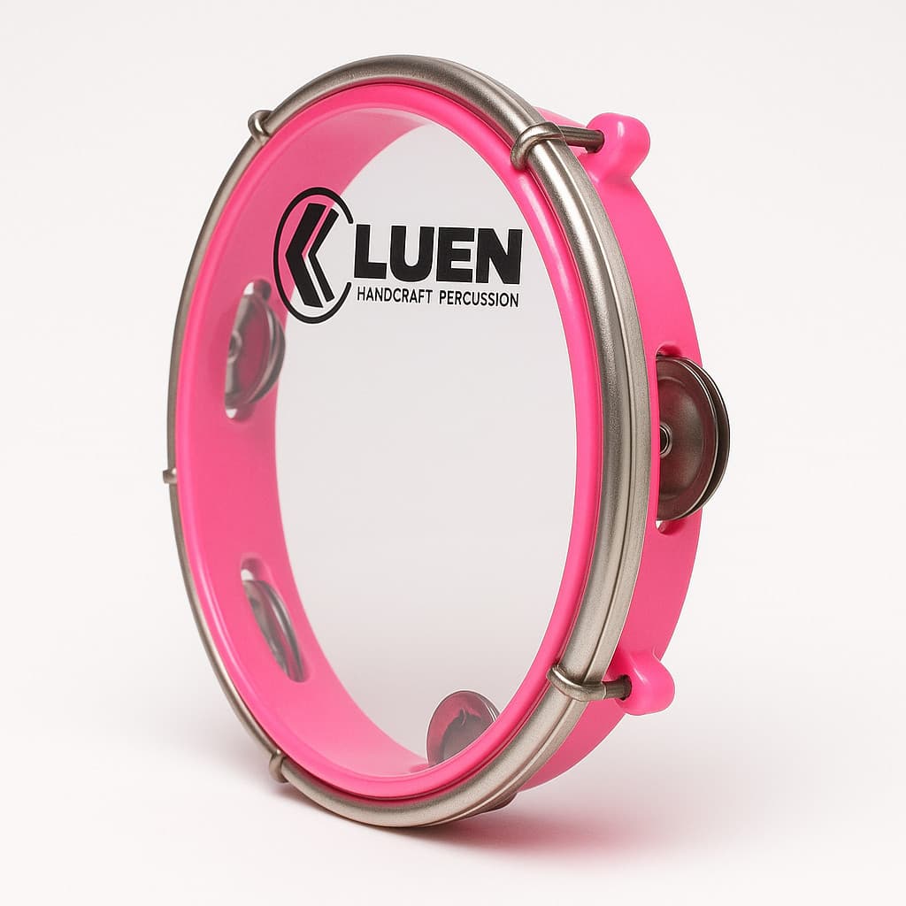 Pandeiro Rosa LUEN 8 Polegadas - Som e Estilo Único!