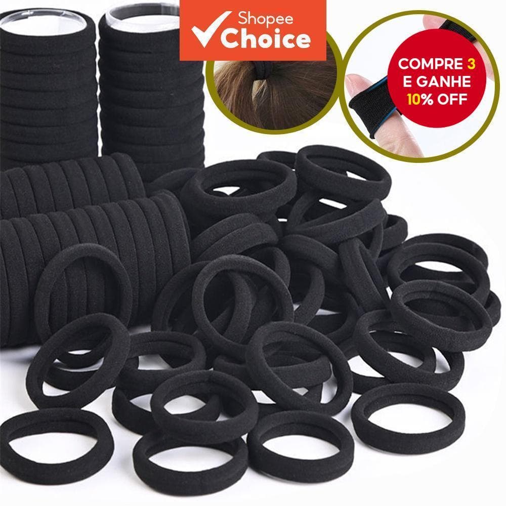 Pacote A Granel Elásticos De Cabelo Preto Faixas De Borracha De Rabo De Cavalo Acessíveis Para Mulheres E Estudantes