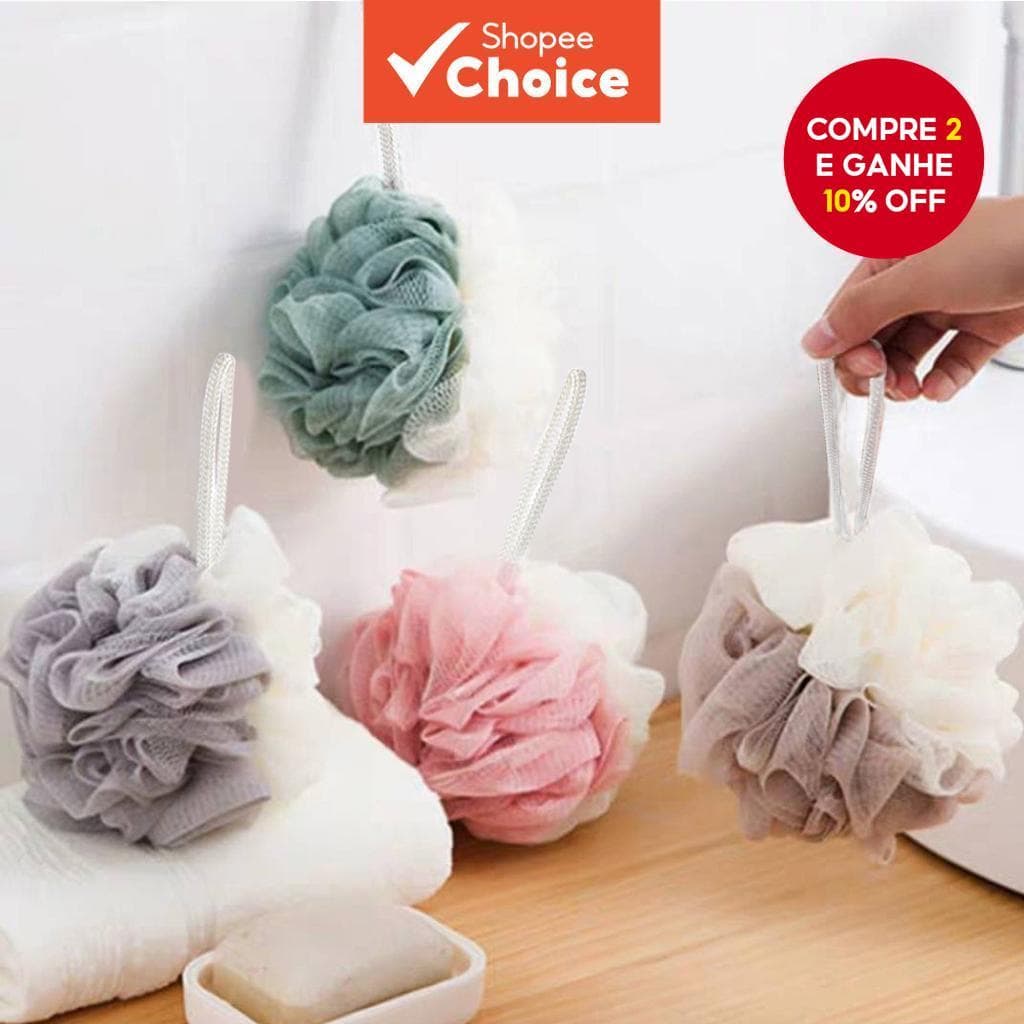 Esponja Esfoliante Corporal De Dois Tons-Acessório De Banho De Cores Sortidas Para Pele