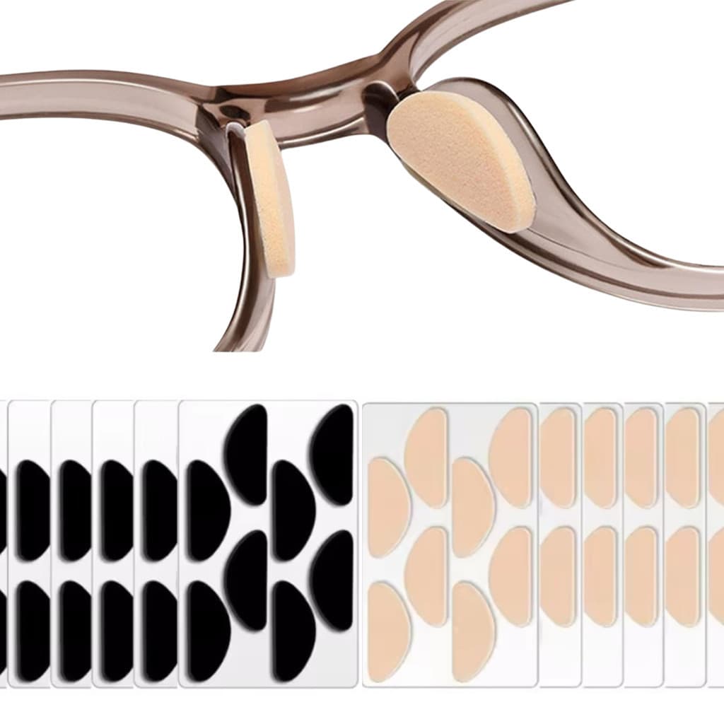 Kit 08 Pares Plaqueta Adesiva Para Óculos, Almofadas Antiderrapante Confortavel de Nariz