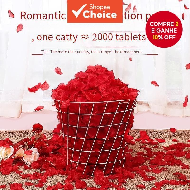 Pétalas De Rosa De Seda 2000 Unidades-Decoração De Flores Artificiais Para Presentes De Dia Dos Namorados , Casamento E 