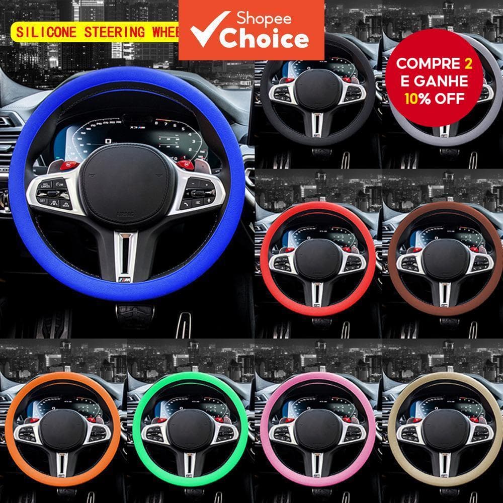 Capa De Silicone Para Volante De Carro , Verão , Universal , Elástica , Textura Macia , Multicolorida , Decoração Automá