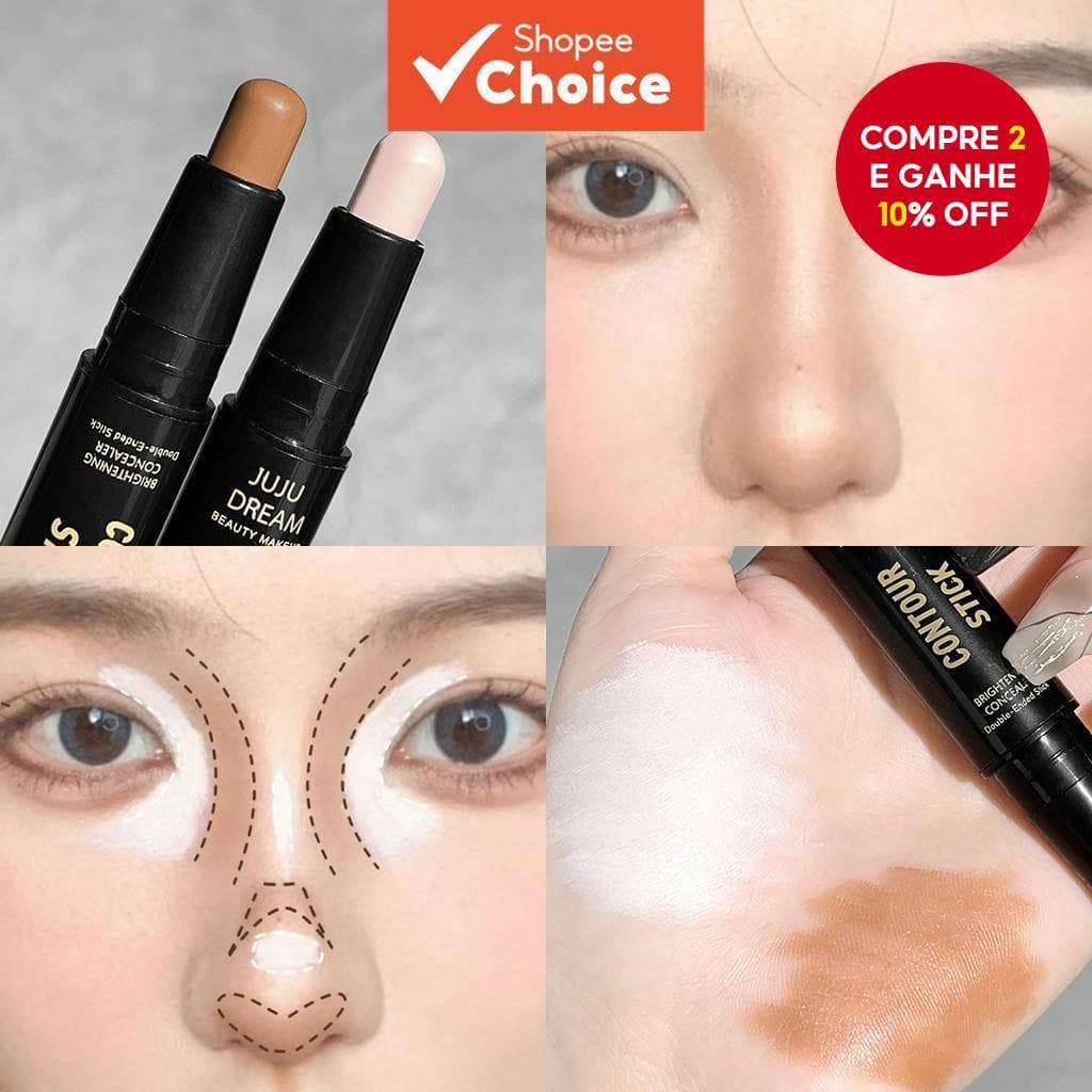 Sombra de Dupla Cabeça Destaque de Dupla Utilização Stick de Contorno Tridimensional Modificação da Sombra do Nariz Br