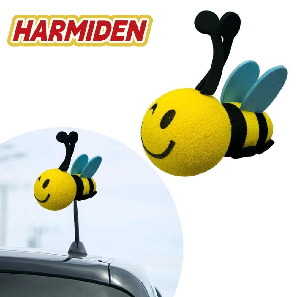 Toppers De Antena De Carro MIOSHOP Honey Bee , Morcego De Desenho Animado De Rosto Feliz , Bumble
