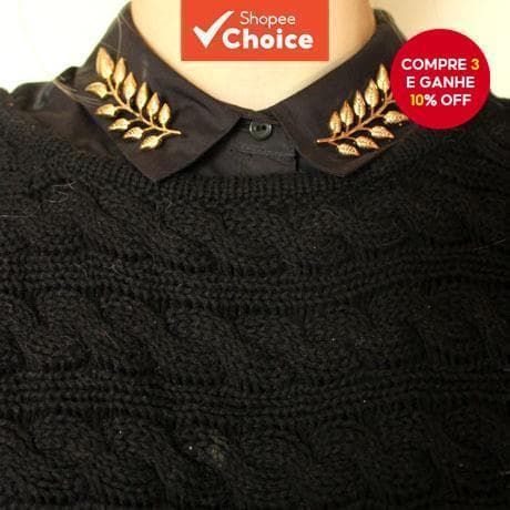 Ouro prata folha jóias masculino feminino broche pino camisa camisola colarinho botão varejo atacado