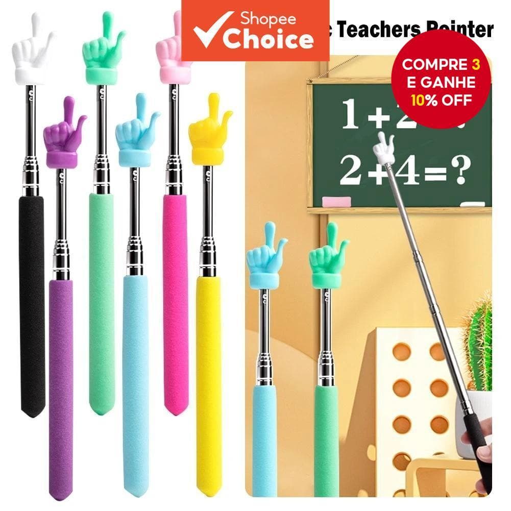 Guia De Leitura De Dedo Ferramentas De Ensino Pré-Escolar Varas Retráteis Brinquedos De Aprendizagem Educacional Para Cr
