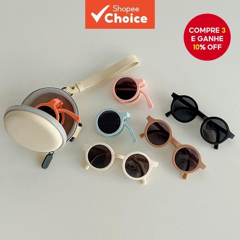 Óculos De Sol Redondos Para Bebês , Proteção UV400 , Lindos Tons Infantis Meninas E Meninos , Viagens Na Praia Jogos Ao 