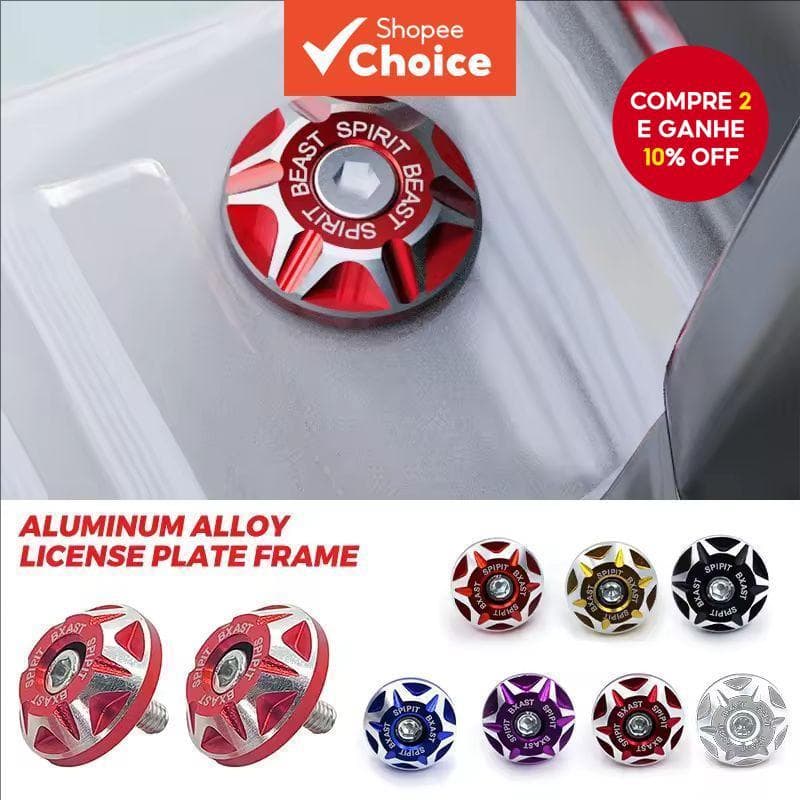 Parafuso De Montagem Da Placa De Licença Motocicleta 2 Pçs Retrofit Tampa Anti Roubo 6MM Buraco Para Motos