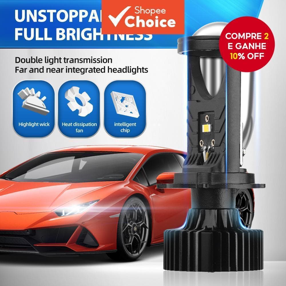 Lente Y6D H4 Farol LED Universal De 12V Para Carro De Motocicleta Integrado De Lâmpada Tipo Y7