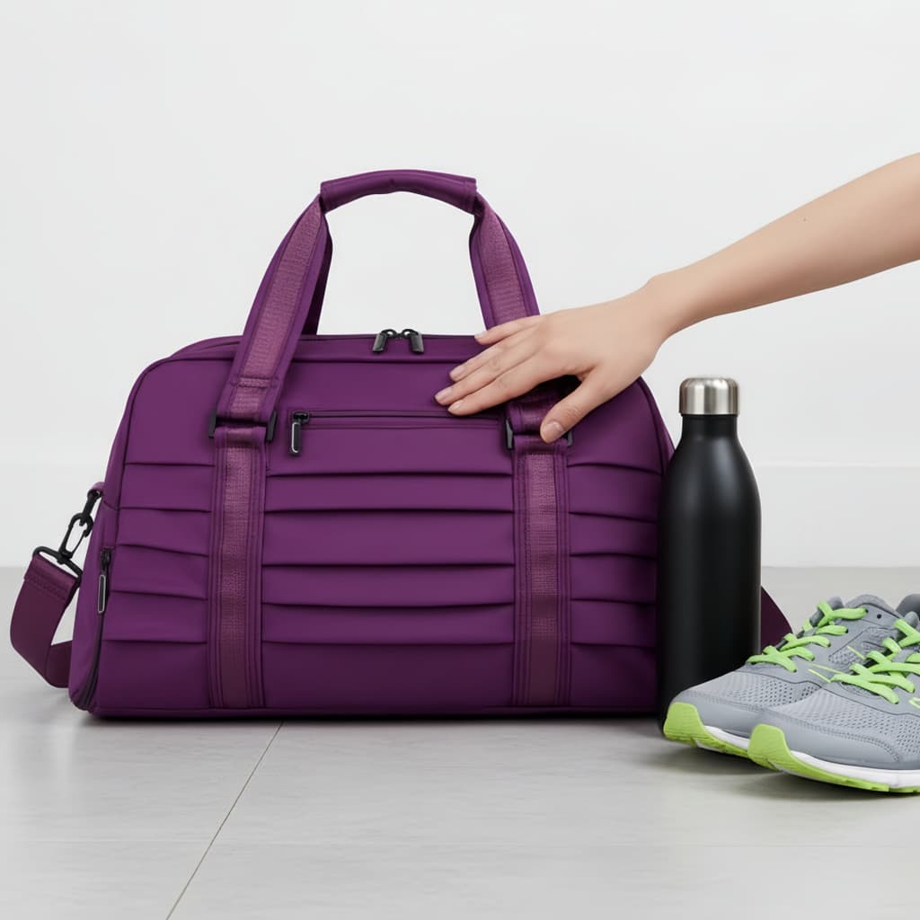 Bolsa Feminina de Academia e Viagem Oxford Impermeável Leve e Resistente Grande Espaço Interno