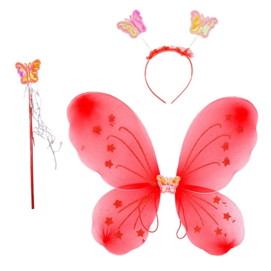 Fada Borboleta Fantasia Infantil Fada com Tiara e Varinha Carnaval 2026 Modelo 2026