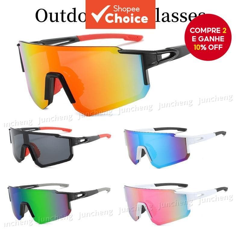 Novo Ciclismo Ao Ar Livre Esportes Óculos De Sol Masculino E Feminino À Prova De Poeira Bicicleta Uv