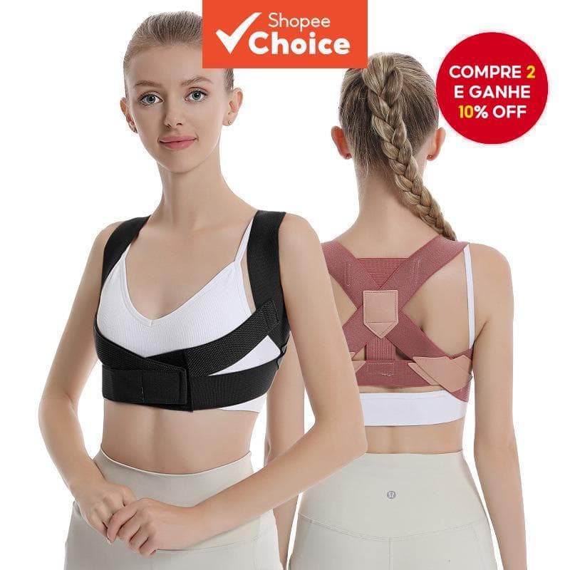 Corretor De Postura Unissex Ajustável Para Costas, Cinta De Suporte Para A Coluna Vertebral