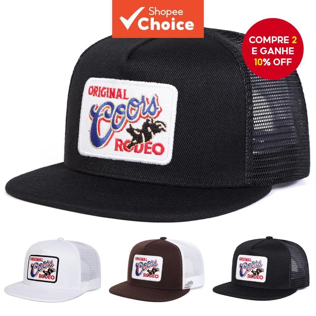 Unissex Original Coors Rodeo Bordado Ajustável Flat Top Hip Hop Chapéu De Beisebol Bonés De Basquete Primavera Verão Esp