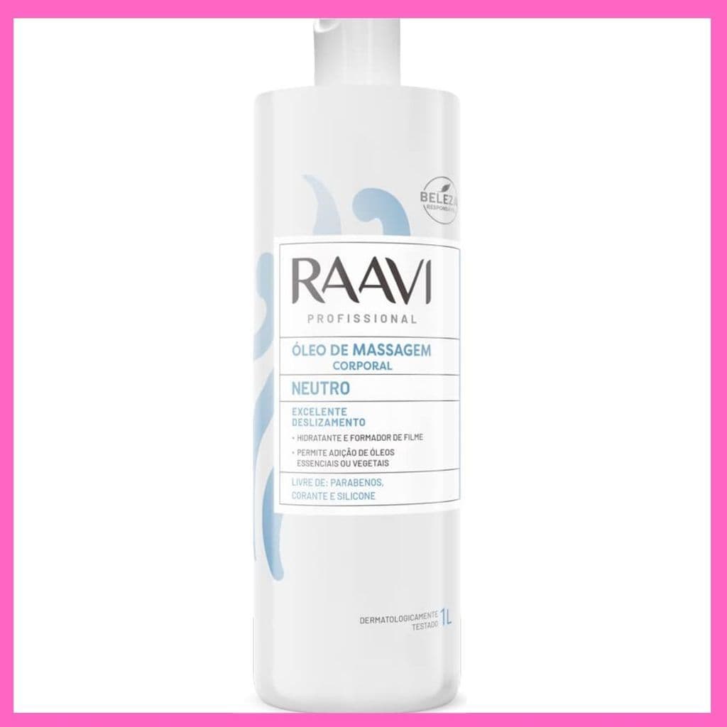 Óleo Hidratante para Massagem Raavi Neutro 1L – Alto Deslizamento e Elasticidade da Pele