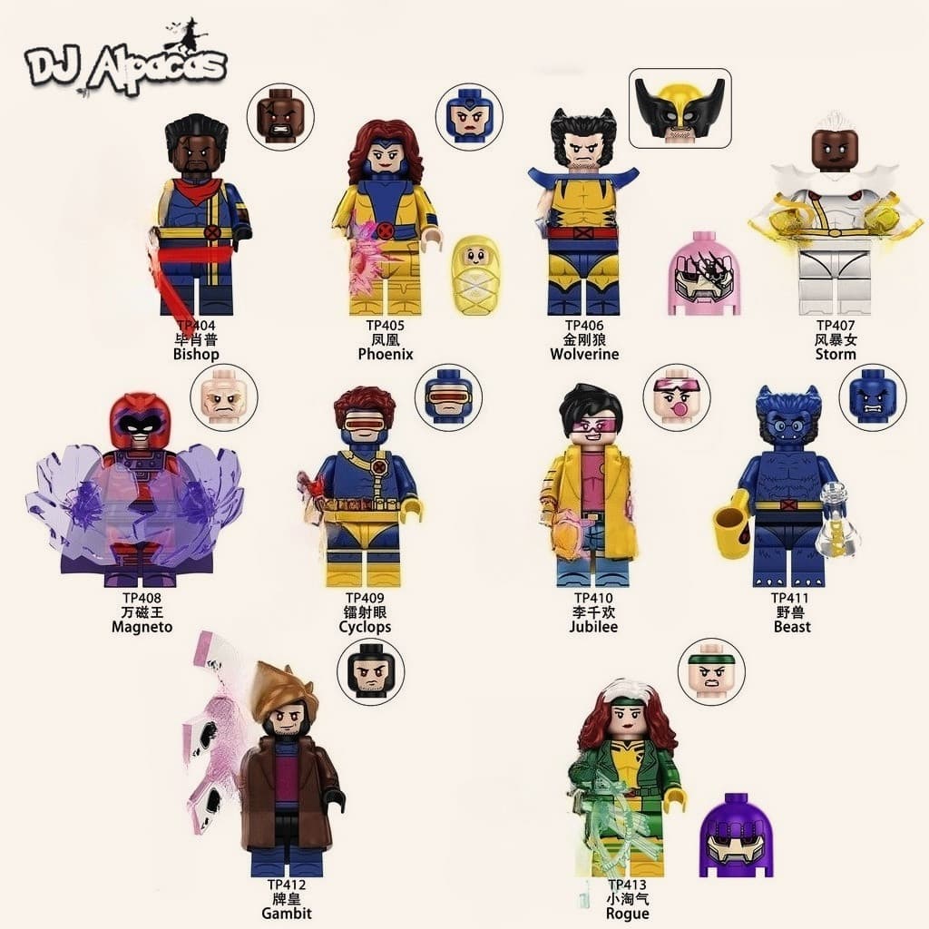 Blocos De Construção Figuras Brinquedo Colecionável TP404 TP405 TP406 TP407