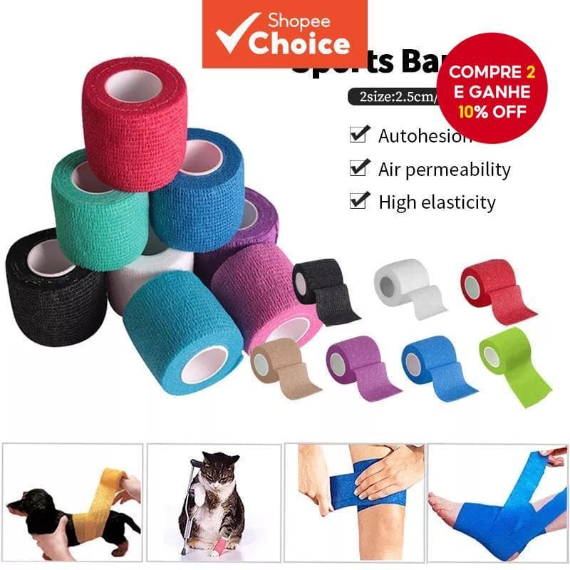 Fita Esportiva Protetora Envoltório Atlético Bandagem De Dedo Muscular Autoadesiva Para Basquete Fitness