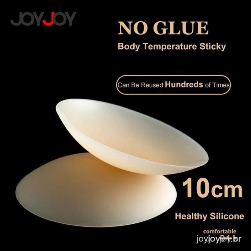 Protetor de Mamilo de Silicone de 10cm Sem Adesivo Sutiã Invisível Nubra Acessórios Adesivos Reutilizáveis, capas adesiv