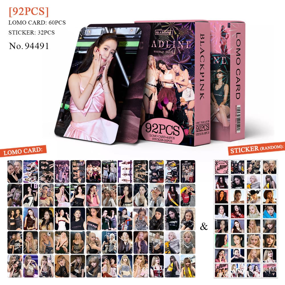 K-POP 60pcs/box com 32pcs adesivo BLACK PINK mini albun Photocard Pronto Para Ser Cartão LOMO Postal De Coleção