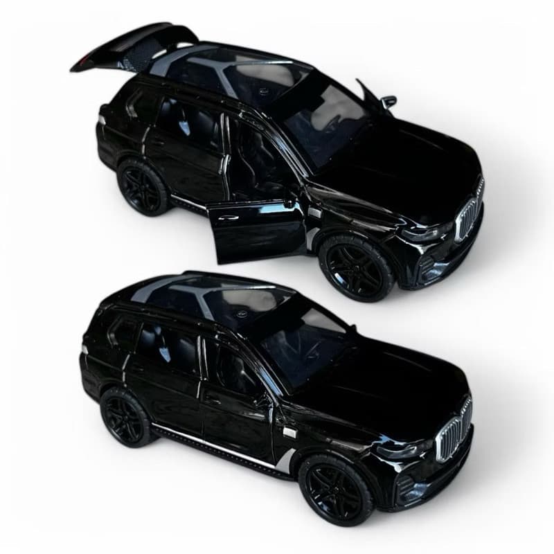 Carrinho BMW X5 Miniatura Escala 1:36 de Ferro | Abre Portas e Porta-Malas | Fricção | Colecionável