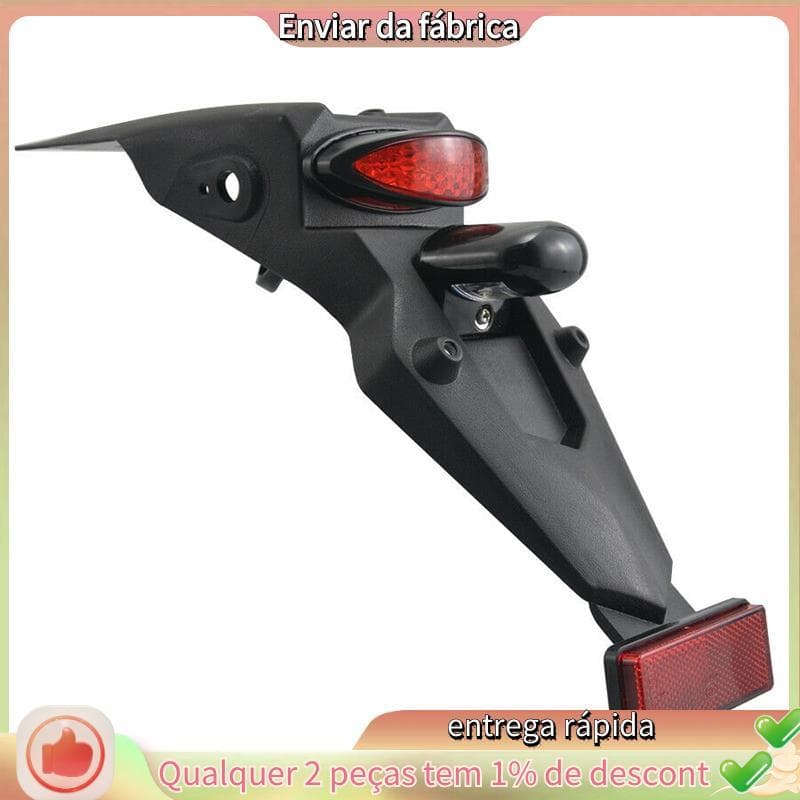 Paralama Traseiro Universal Para Motocicleta Com Luz Traseira LED Guarda-Lamas De Freio Lâmpada