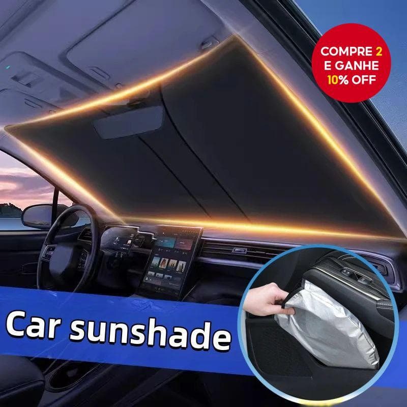 Protetor Solar para Carro, Protetor de Para-brisa Frontais Dobrável, Isolamento Térmico e Proteção Contra Os raios