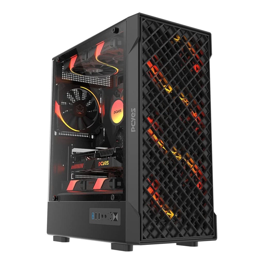 Gabinete Gamer Pcyes Velyr Black Vulcan - Gvlybv