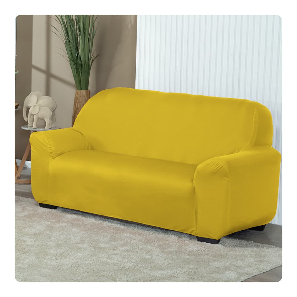 Capa De Sofá Lisa Avulsa 3 Lugares Malha Gel Super Macia