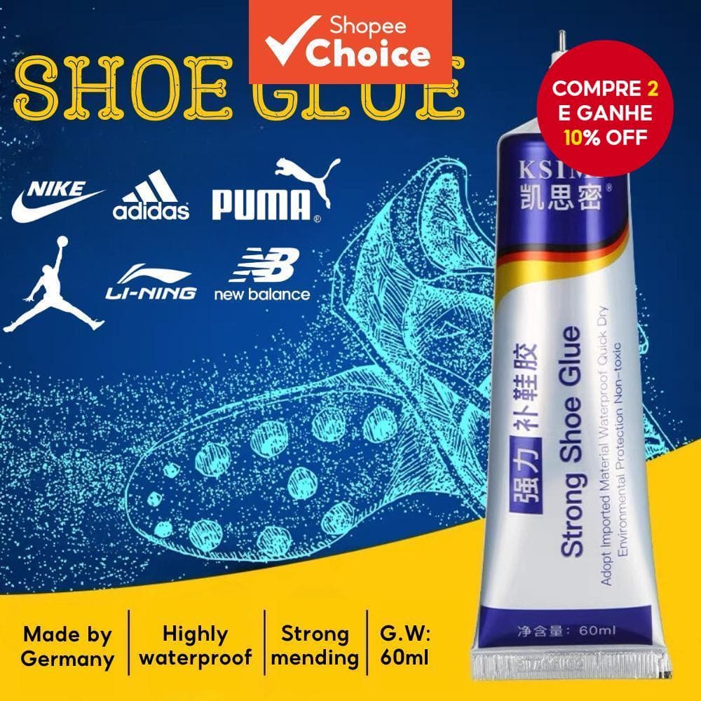  Cola de Sapato Forte e Flexível – Reparo Impermeável de Calçados Esportivos – Essencial de Verão