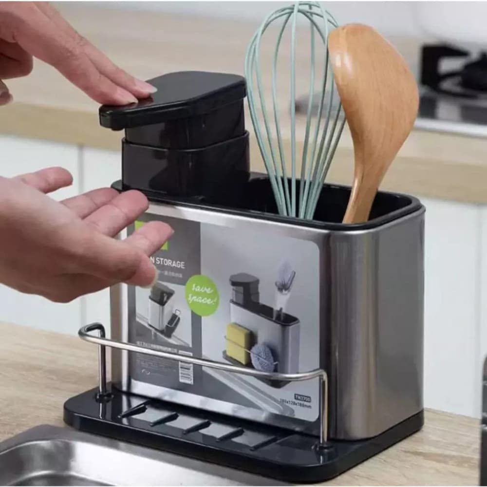 Organizador de Pia em Aço Inoxidável