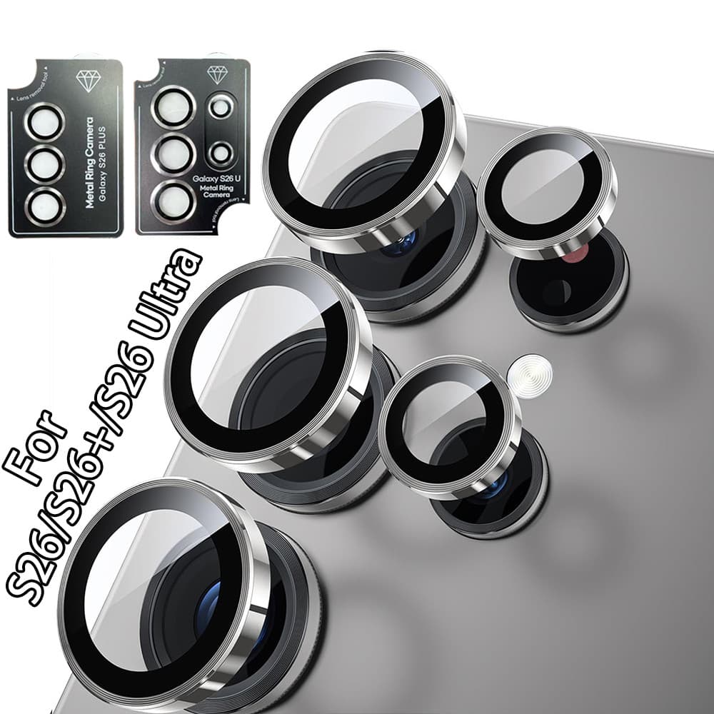 Para Samsung S26 Plus S26 Ultra 5G Protetor De Lente Da Câmera Anel De Metal Vidro Filme Caso Acessórios