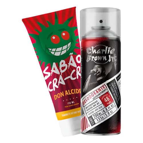 Sabão Crá-crá Don Alcides + Desodorante Charlie Brown Jr