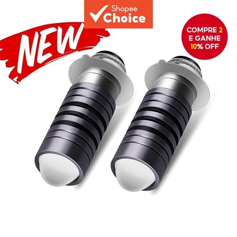 Mais Novo Universal Bicolor LED Farol Lâmpada T19 P15D H4-6000K Branco E 3000K Amarelo Motocicleta Holofotes