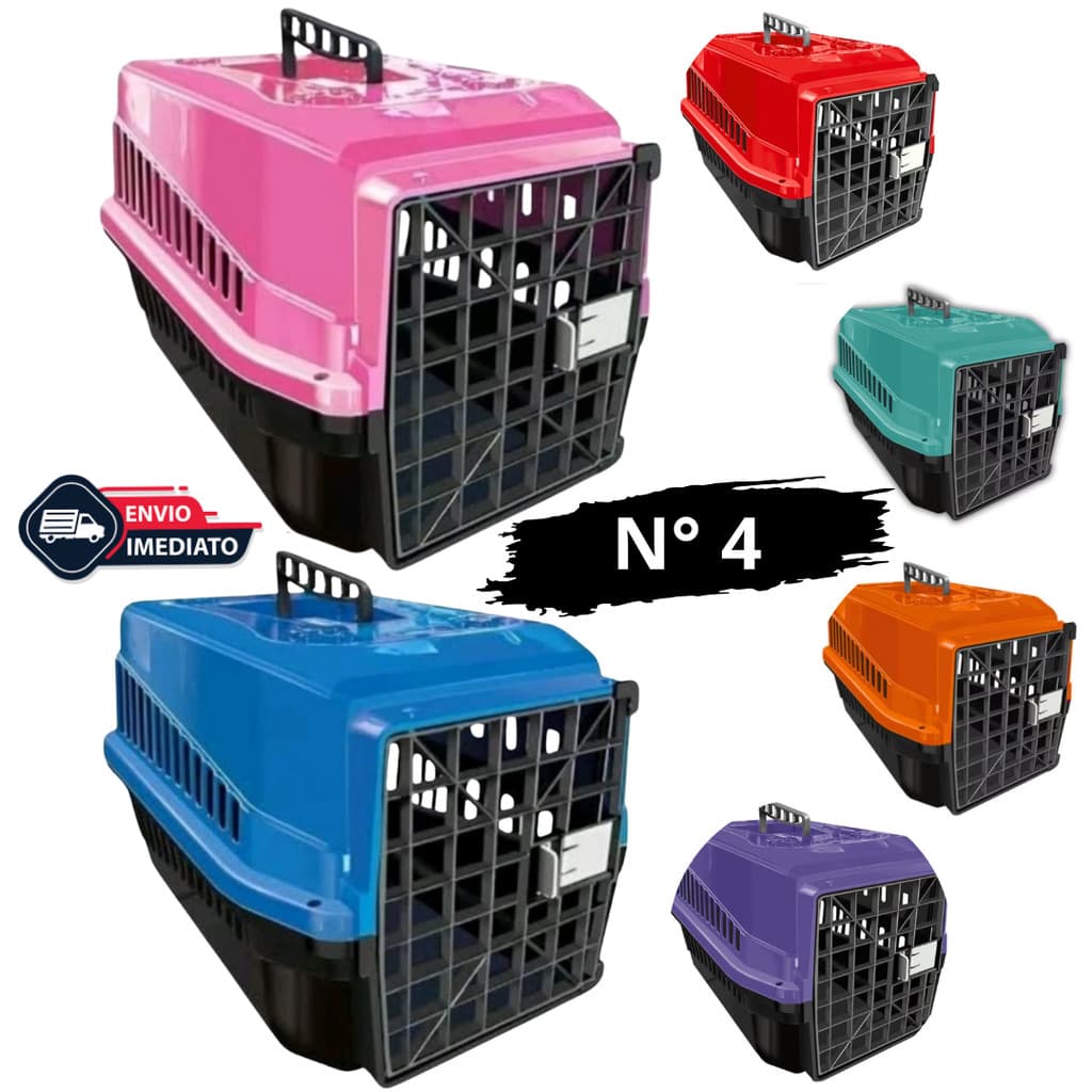 Caixa de Transporte  Nº4 p/ Pet Gatos Coelho Cão Aves 13 Kg