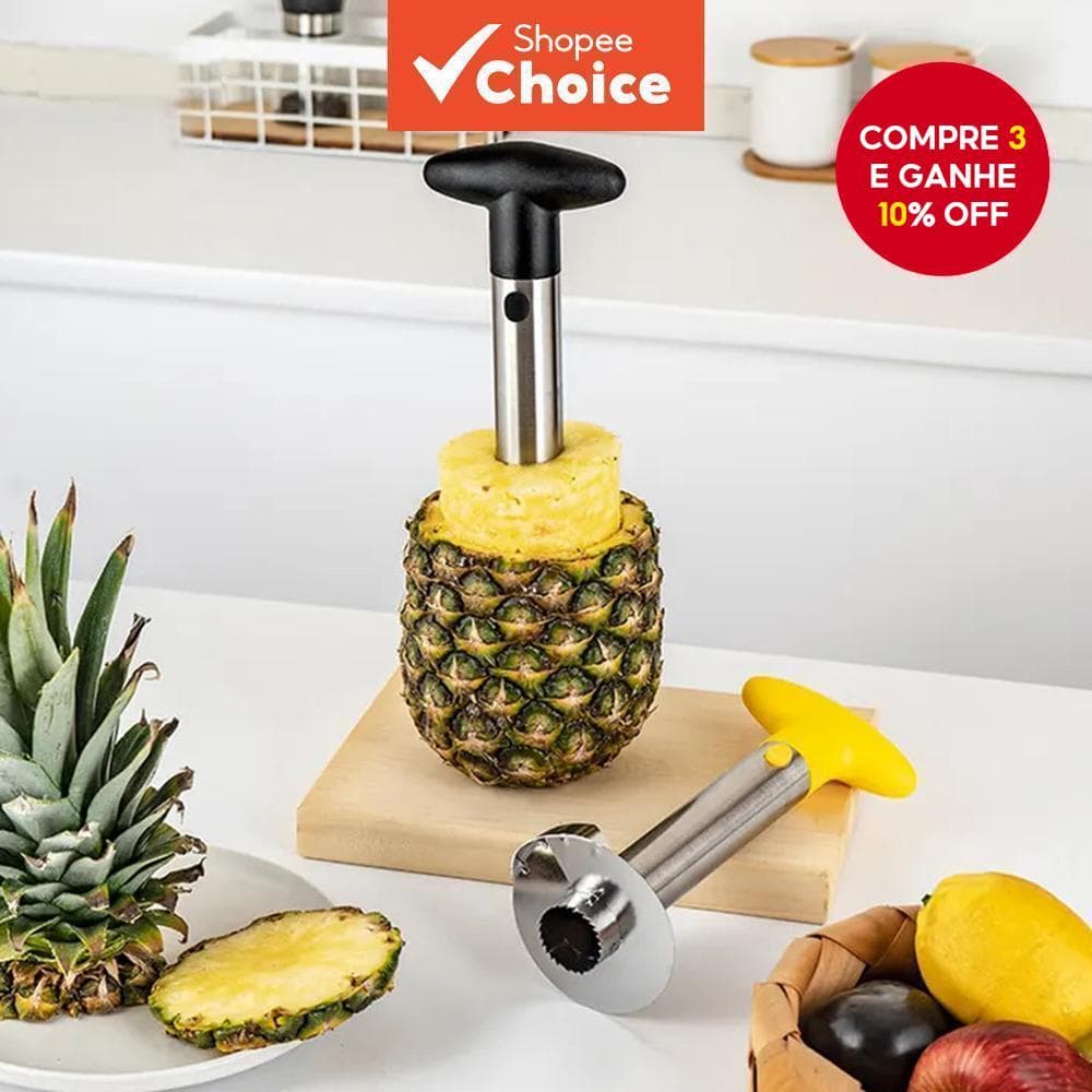 Em Estoque Descascador De Abacaxi Aço Inoxidável , Fatiador Frutas Simples , Utensílios De Cozinha , Entrega Rápida