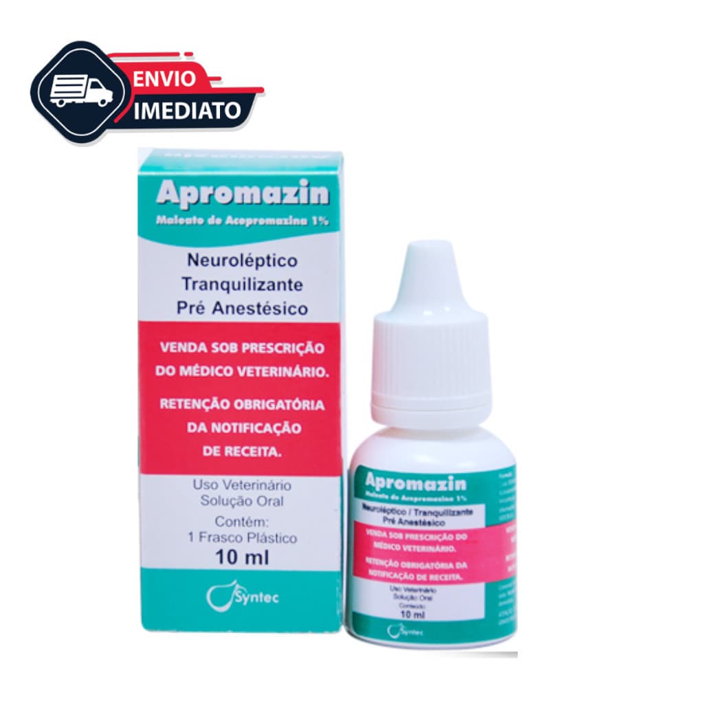 Tranquilizante em Gotas para Cães e Gatos Apromazi 10ml