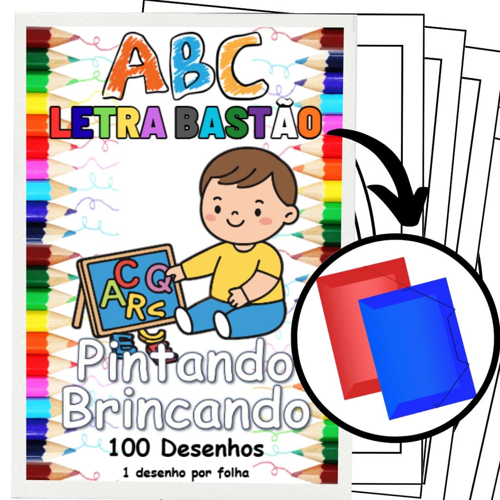 100 Atividades Alfabetização Abc Letra Bastão 100 Folhas A4