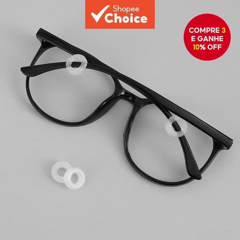 Ganchos De Orelha De Óculos De Silicone Transparente Com 10 Pacotes , Retentores Unissex Antiderrapantes