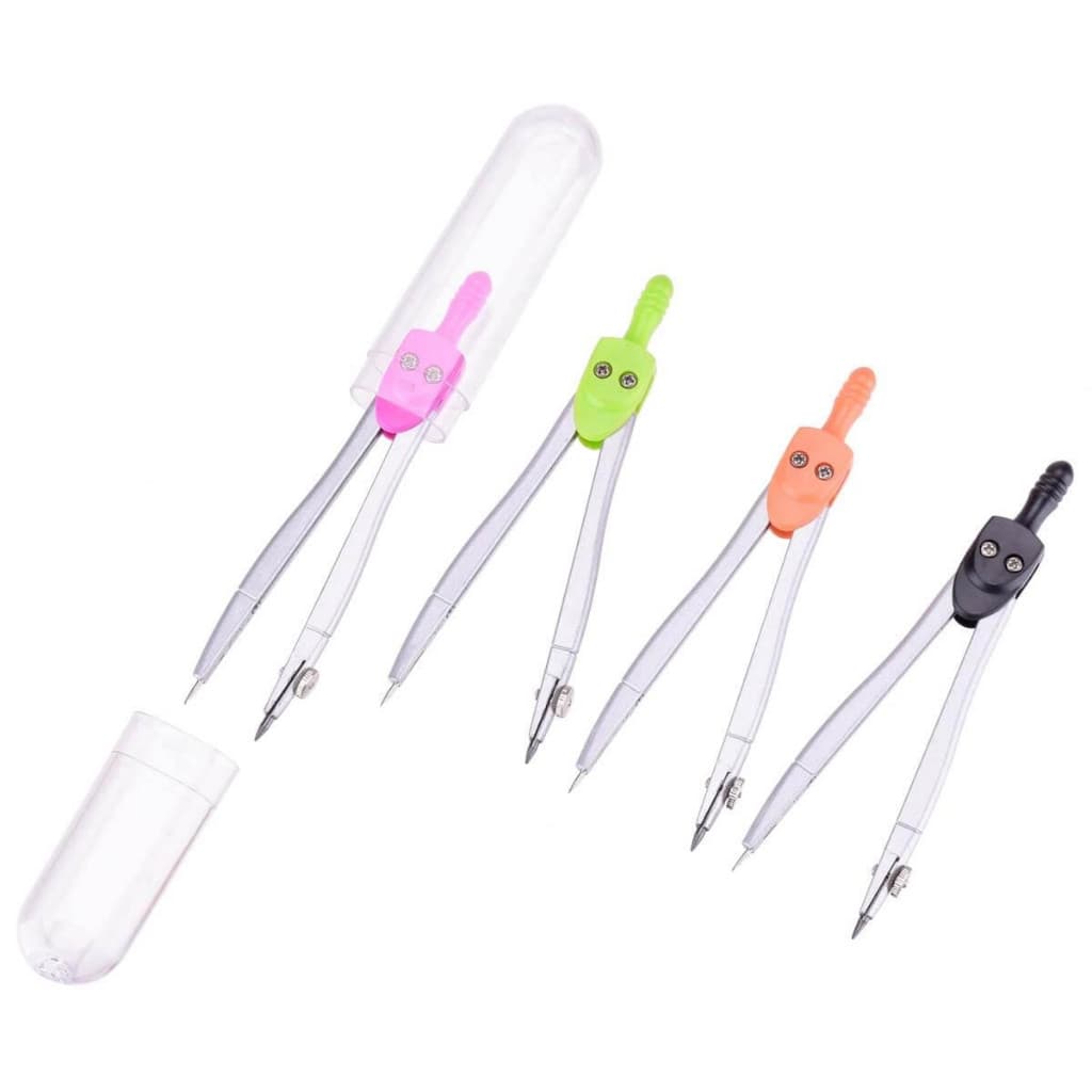 Metálico Compasso 11,5cm LeoLeo Resina Temoplásticas Metal Grafite Papelaria Multiuso Diversas Cores Escolar Papelarias