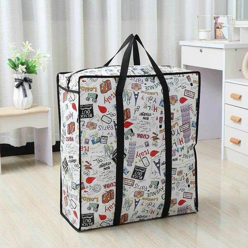 Bolsa Sacolão de Feira com Zíper – Grande, Resistente e Impermeável para Compras
