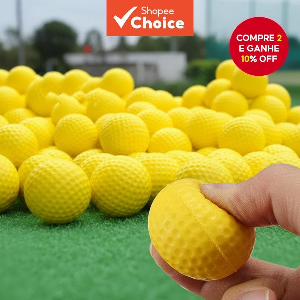 10pcs bolas de golfe macias amarela PU prática interna de camada única