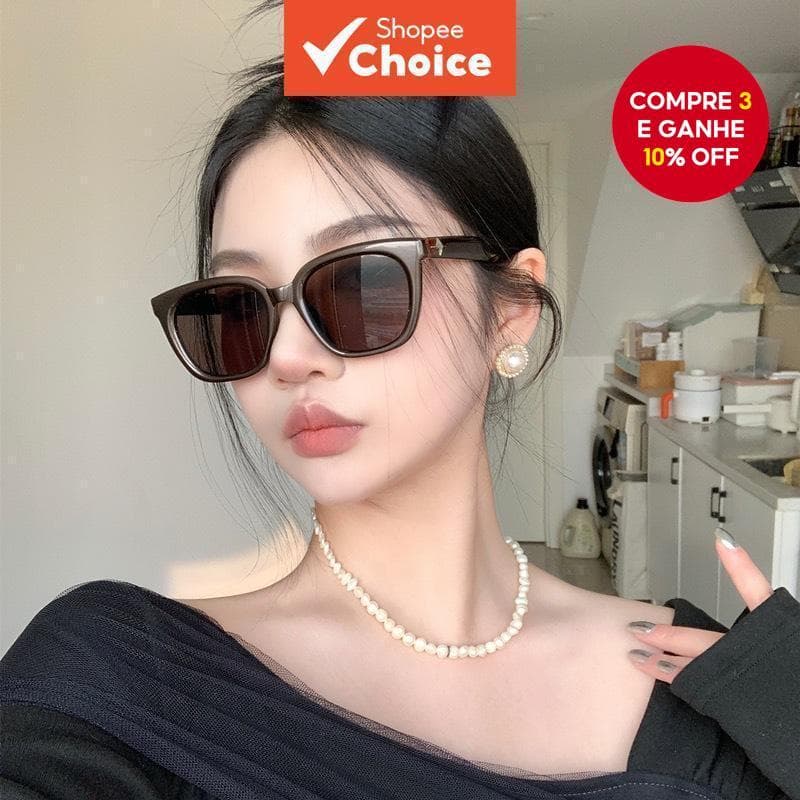 Óculos De Sol Quadrados Embelezados De Estrela Coreanos Para Mulheres UV400 Acessório De Moda Retrô
