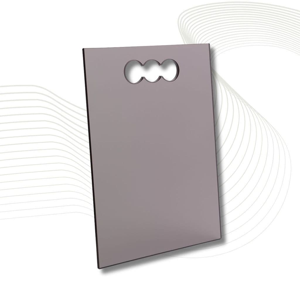 TÁBUA DE VIDRO PARA CHURRASCO 40X25 8MM FUMÊ PLATINUM